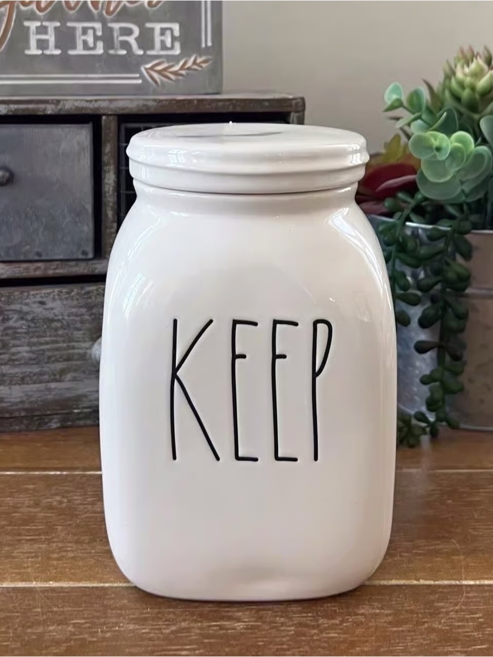 New Rae Dunn Ceramic KEEP Canister